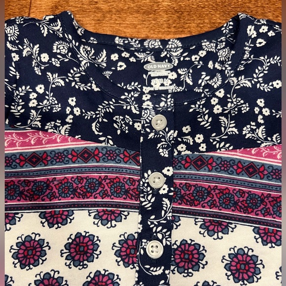 Girls 12-18 month Boho Dress Old Navy Mixed Print Patchwork Fall Colors Dress - Picture 5 of 6
